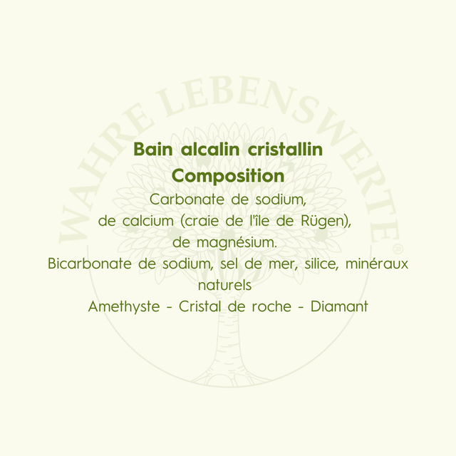 Bain alcalin aux pierres précieuses
